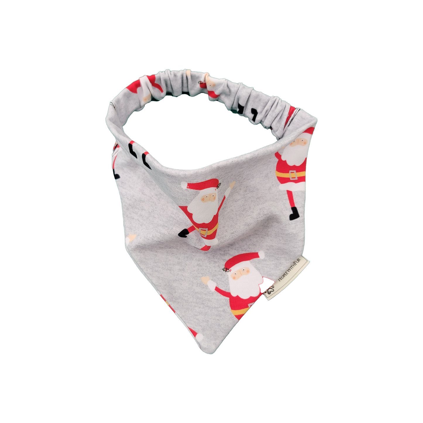 Waving Holly Jolly Santa Dog Bandana